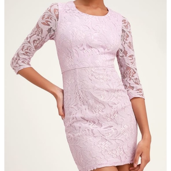 Lulus Dresses & Skirts - Lulu’s 3/4 Sleeve Lace Mini Dress